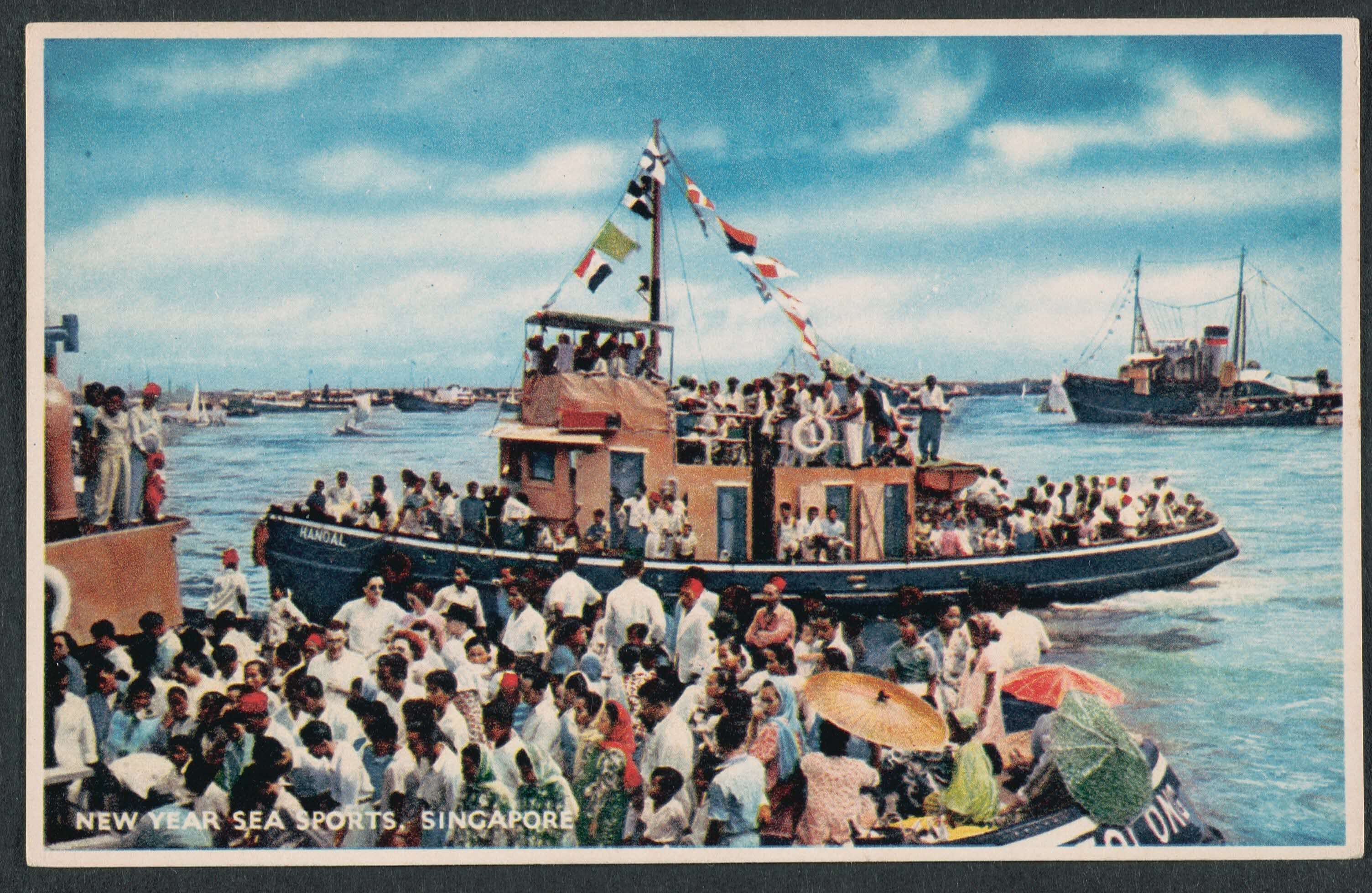 Passengers arrive in droves at the New Year Sea Sports, 1960s